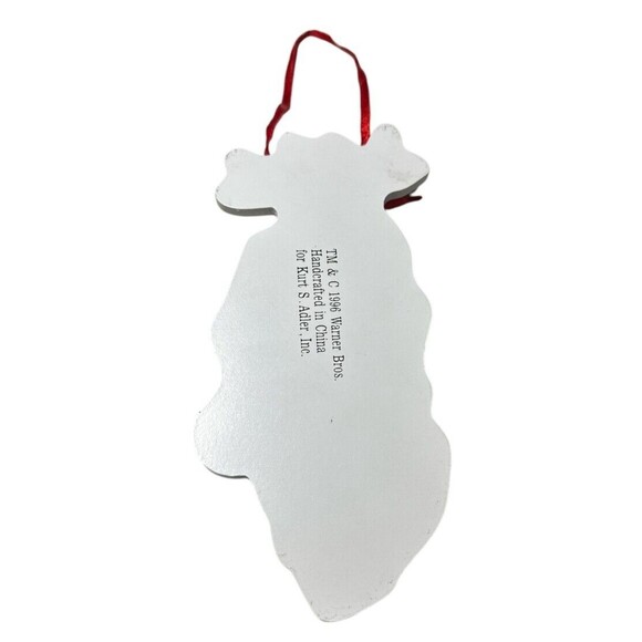 Tazmanian Devil Wooden Ornament Vintage 1996 Warner Bros for Kurt S Adler, Inc - Picture 2 of 3